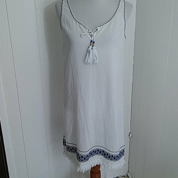 J. Crew Other - J. Crew Black Label Embroidered Tassel Beach Dress